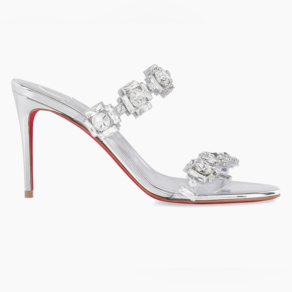 Christian Louboutin Rose Gold Embellished Heels